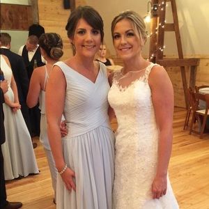 Light blue azazie bridesmaid gown